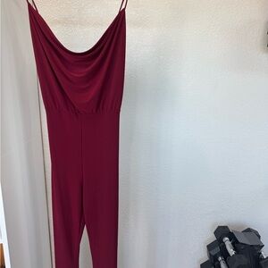 Elegant Burgundy Jumpsuit